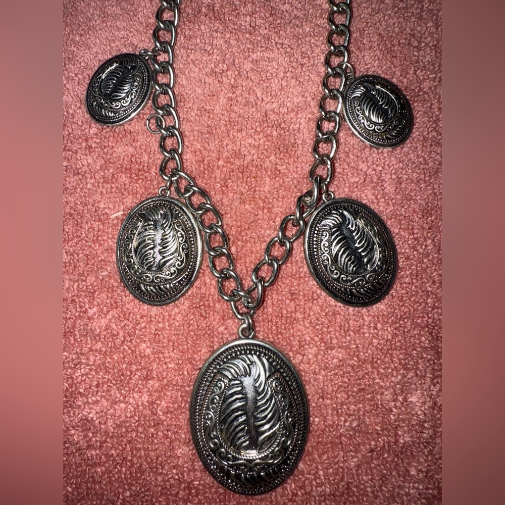 Vintage-Inspired Western Concho Necklace